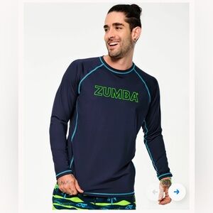 Zumba Sun And Swim Long Sleeve Rashguard  Large